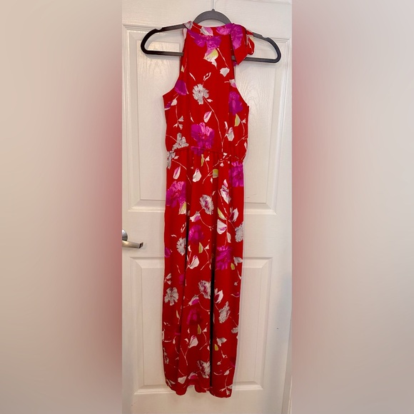 Banana Republic floral halter maxi dress size petite XS - Picture 3 of 5